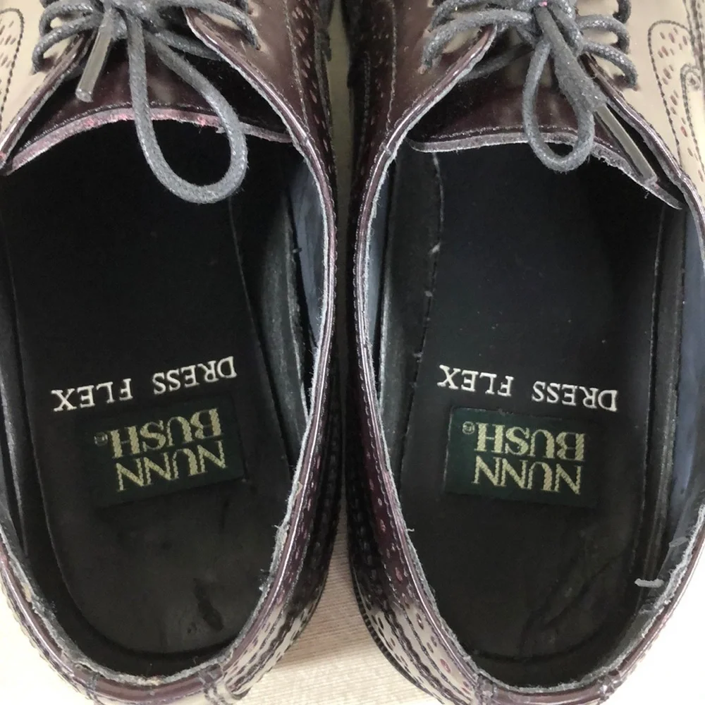 NunnBush Men’s Burgundy Wingtip/Brouges Oxfords